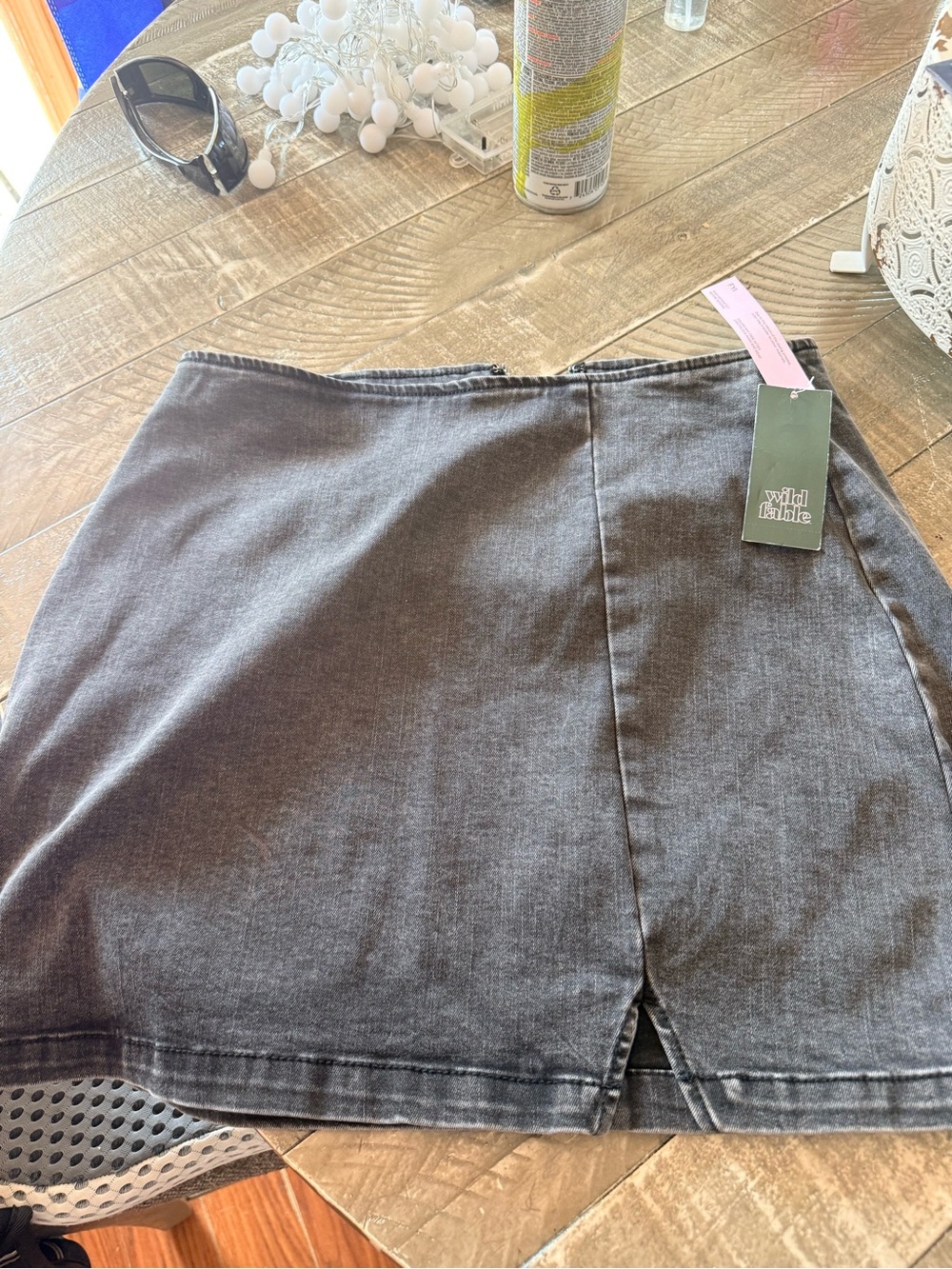 wild fable Charcoal Black Mini Skirt with Front Slit brand NEW with tags